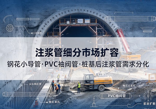 沂源注浆管细分市场扩容，隧道钢花小导管、PVC 袖阀管、桩基后注浆管需求分化